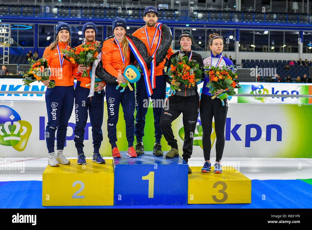 Heerenveen The Netherlands 06th Jan 2019 Shorttrack Dutch National Championships Suzanne Schulting Itzhak De Laat Lara