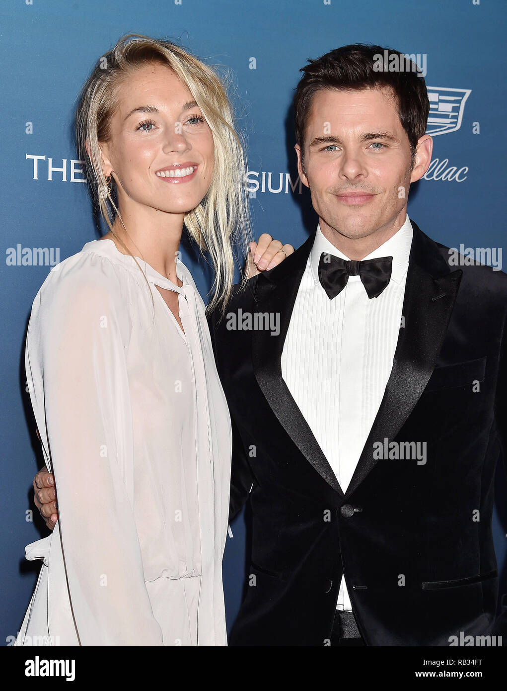 Los Angeles, USA. 5 January 2019. Emma Deigman (L) and James Marsden