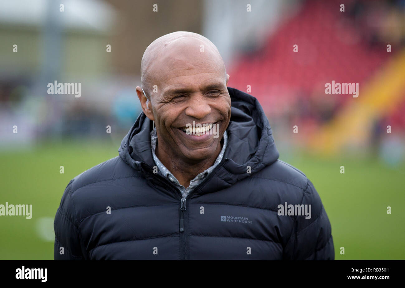 Woking, UK. 06th Jan, 2019. Former Watford FC player Luther Blissett ahead of the FA Cup 3rd round match between Woking and Watford at the Kingfield Stadium, Woking, England on 6 January 2019. Photo by Andy Rowland. . (Photograph May Only Be Used For Newspaper And/Or Magazine Editorial Purposes. www.football-dataco.com) Credit: Andrew Rowland/Alamy Live News Stock Photo