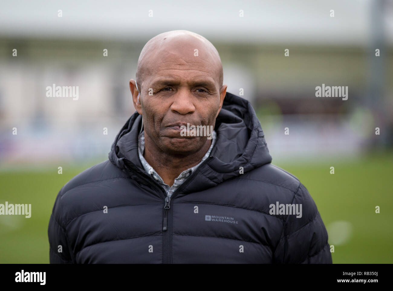 Woking, UK. 06th Jan, 2019. Former Watford FC player Luther Blissett ahead of the FA Cup 3rd round match between Woking and Watford at the Kingfield Stadium, Woking, England on 6 January 2019. Photo by Andy Rowland. . (Photograph May Only Be Used For Newspaper And/Or Magazine Editorial Purposes. www.football-dataco.com) Credit: Andrew Rowland/Alamy Live News Stock Photo