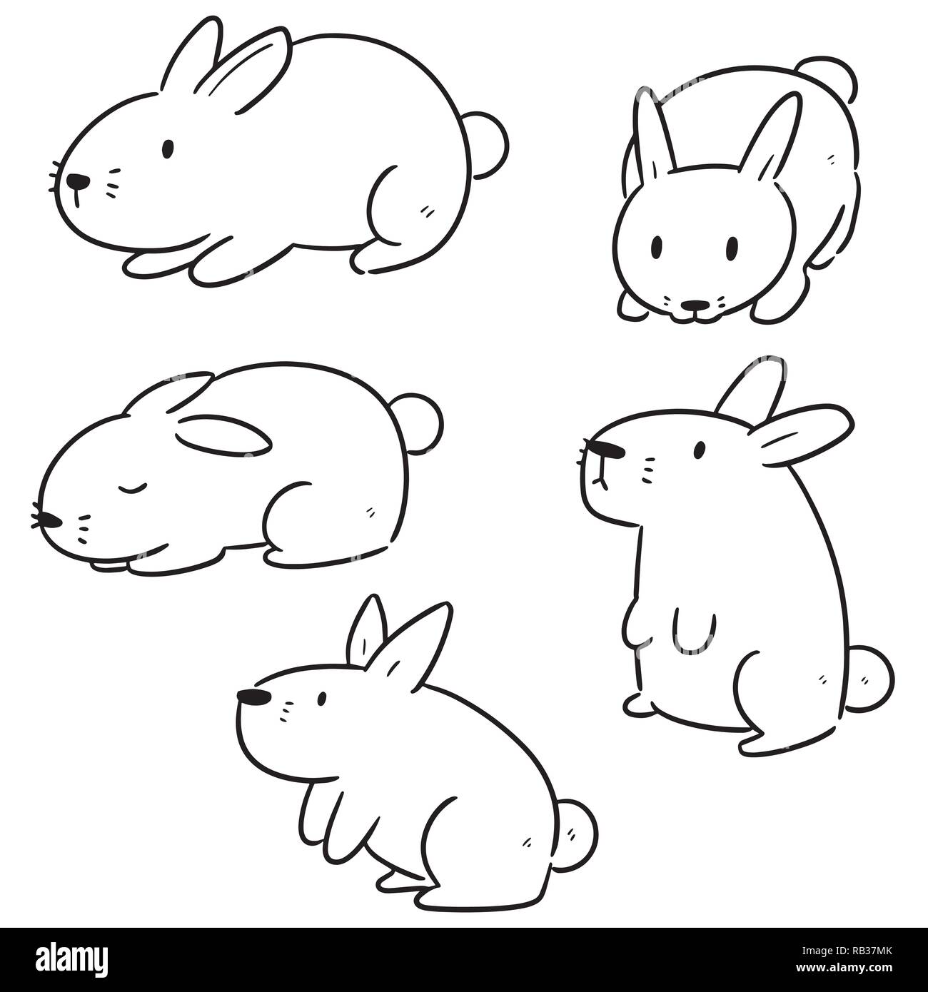 vector set of rabbits Stock Vector Image & Art - Alamy