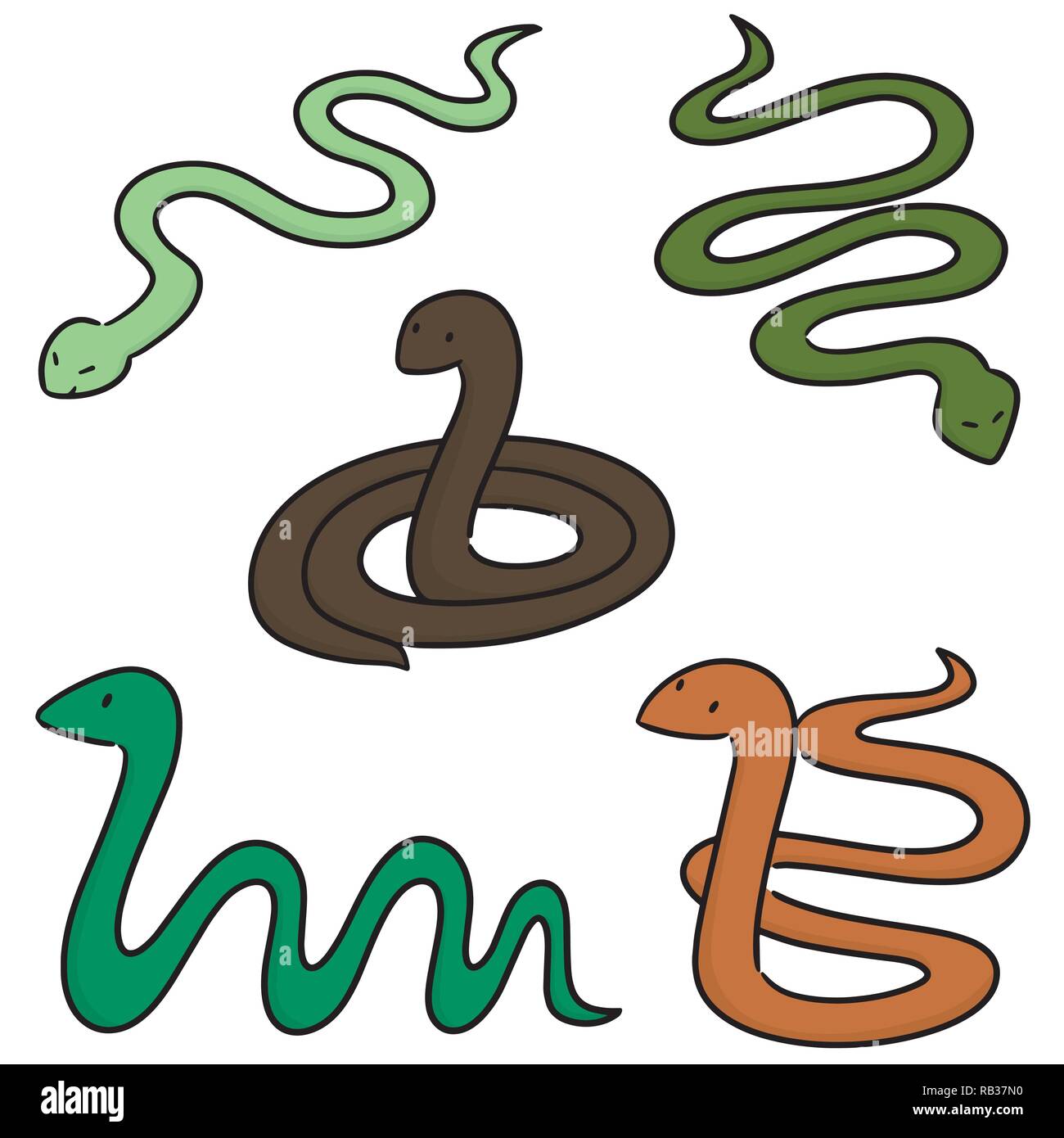 vector set of snakes Stock Vector Image & Art - Alamy