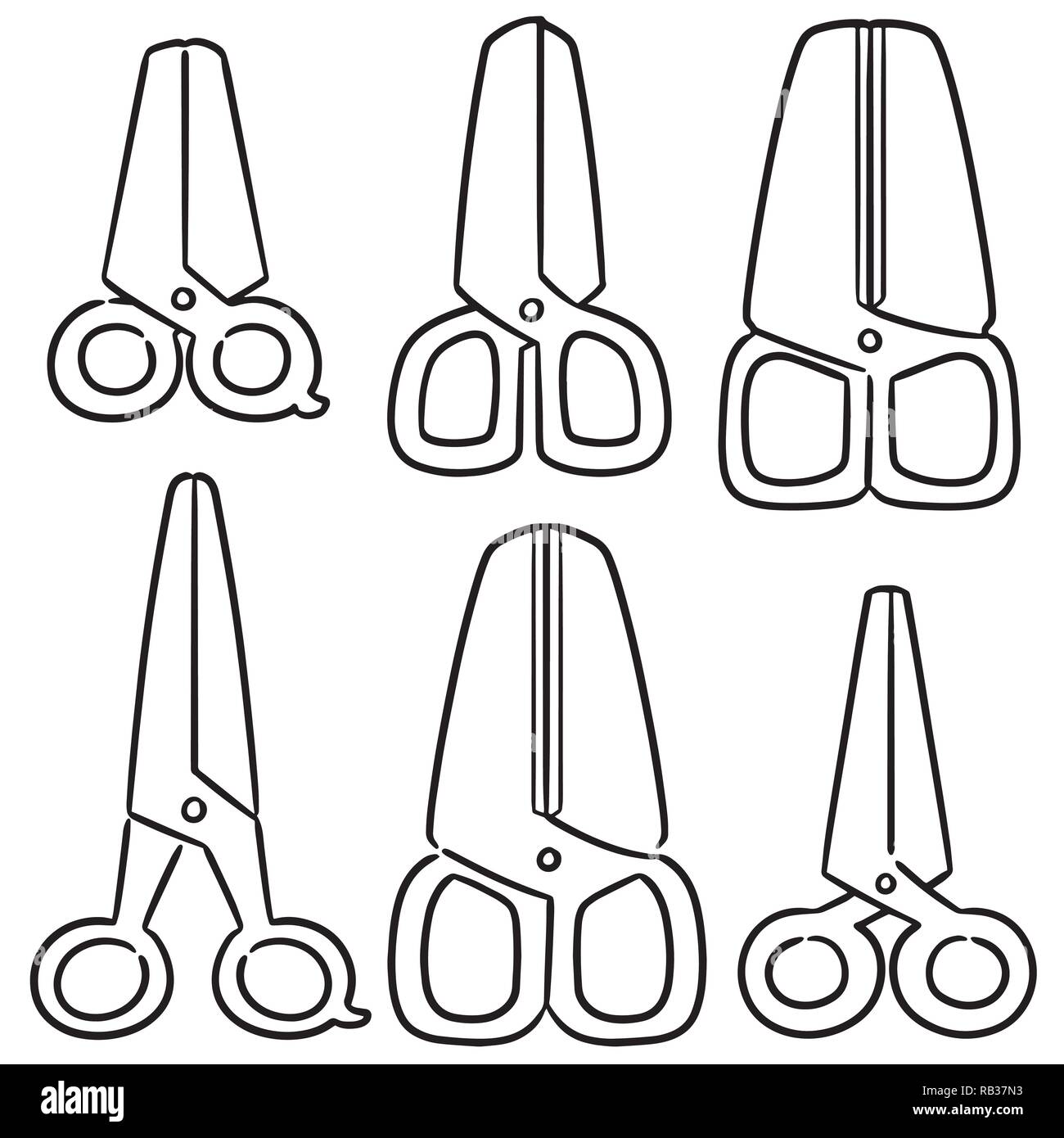 vector set of scissors Stock Vector Image & Art Alamy