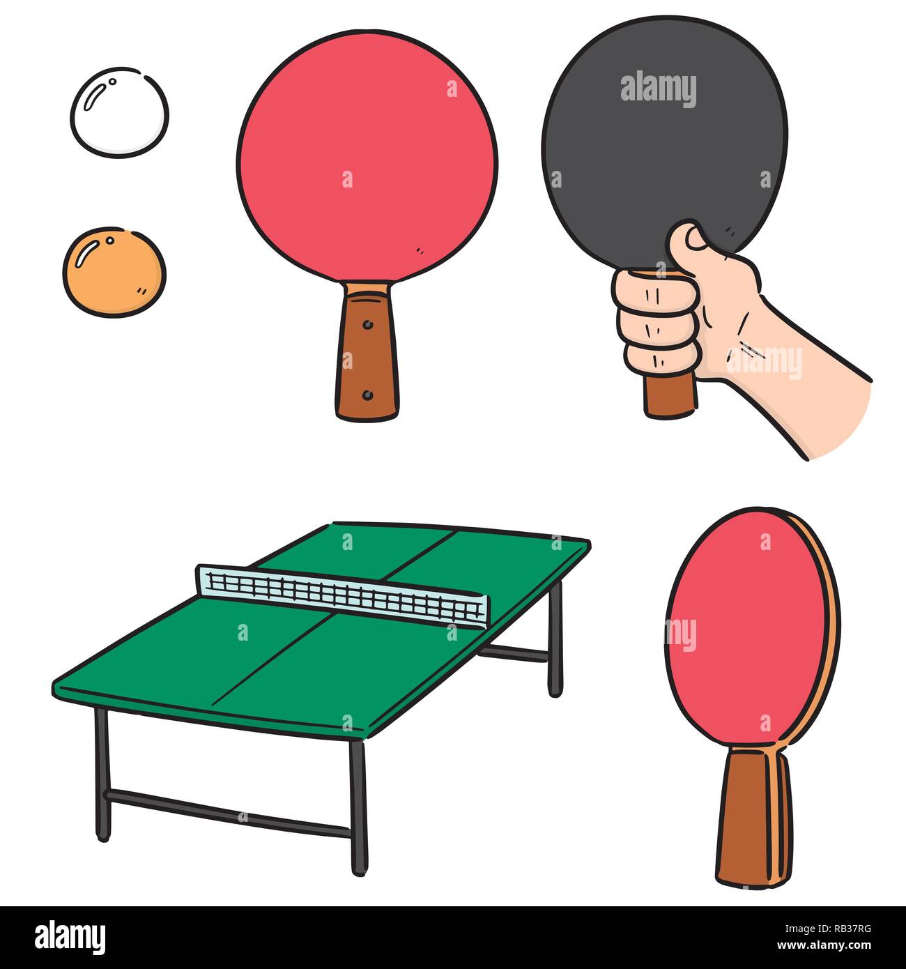 vector set of table tennis Stock Vector
