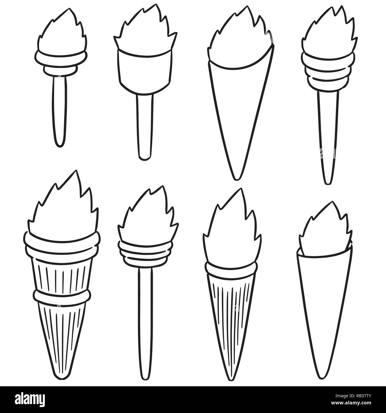 Sport torch vector vectors Black and White Stock Photos & Images - Alamy