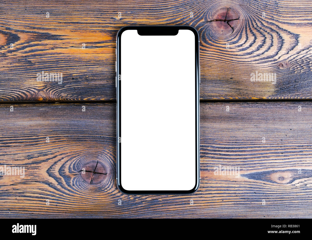 Frameless mockup smartphone with blank screen and modern frame less ...