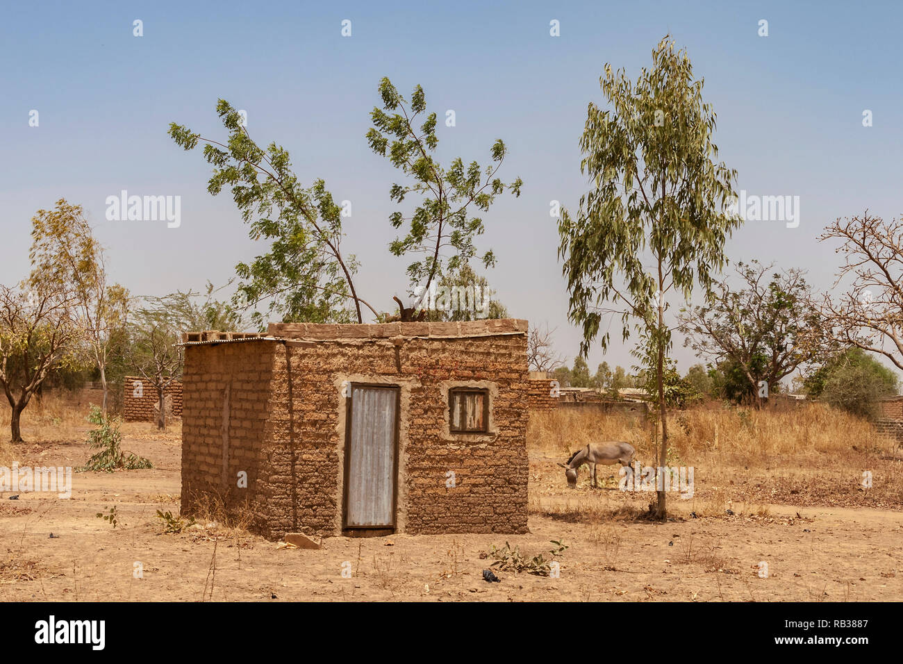 Typical house in the Ouagadougou suburban township or slum, Burkina