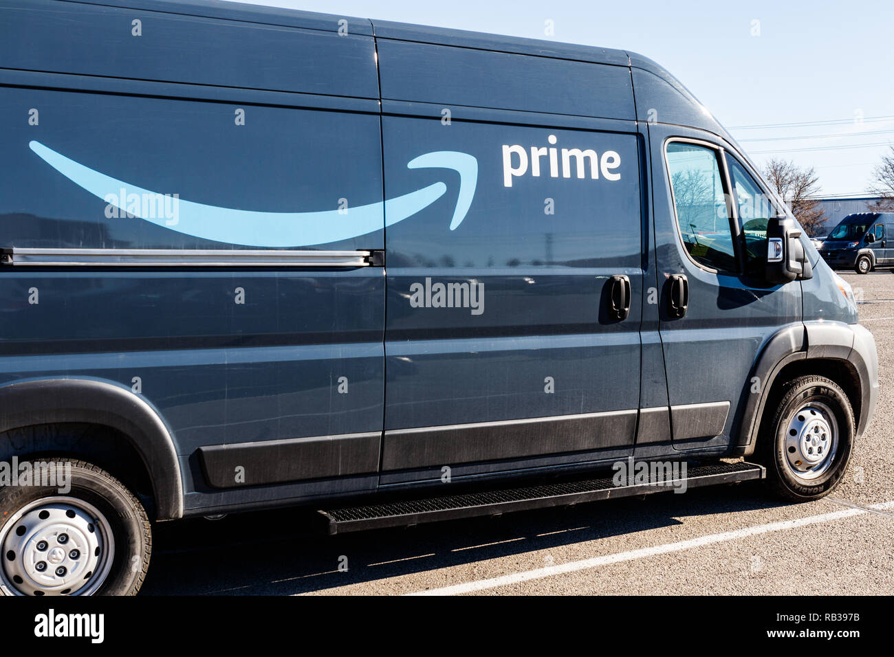 Indianapolis - Circa January 2019: Amazon Prime delivery van. Amazon.com is  getting In the delivery business With Prime branded vans IV Stock Photo -  Alamy