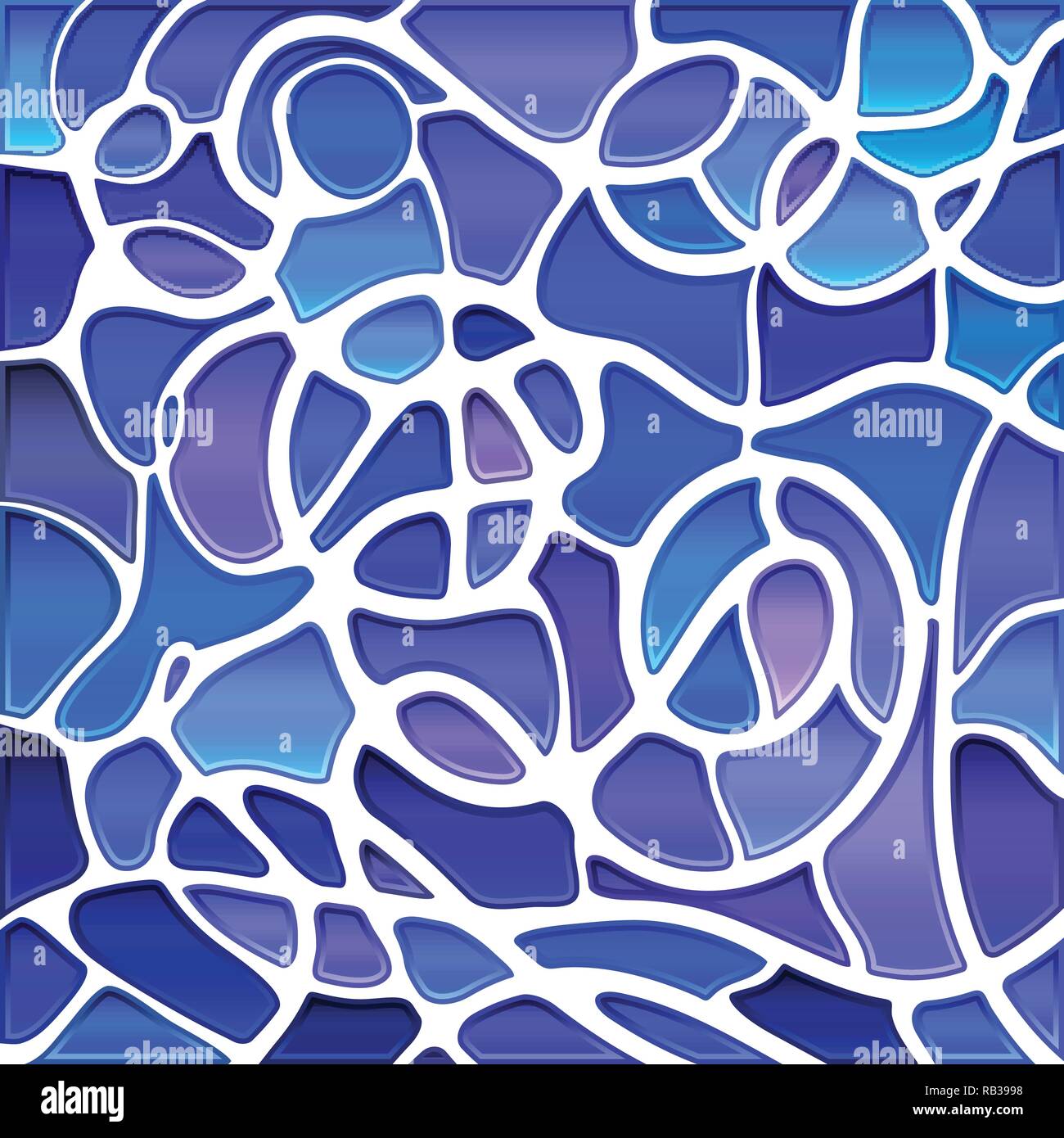 abstract vector stained-glass mosaic background - blue and violet Stock ...