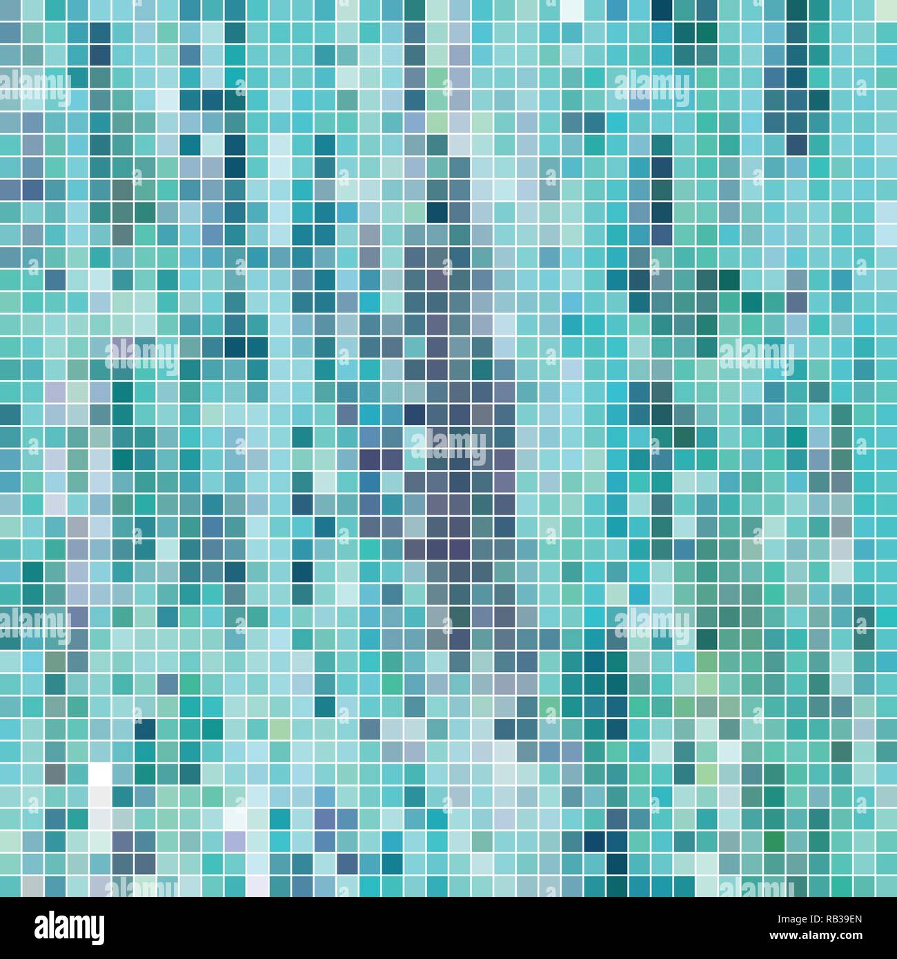 abstract vector square pixel mosaic background - blue Stock Vector ...