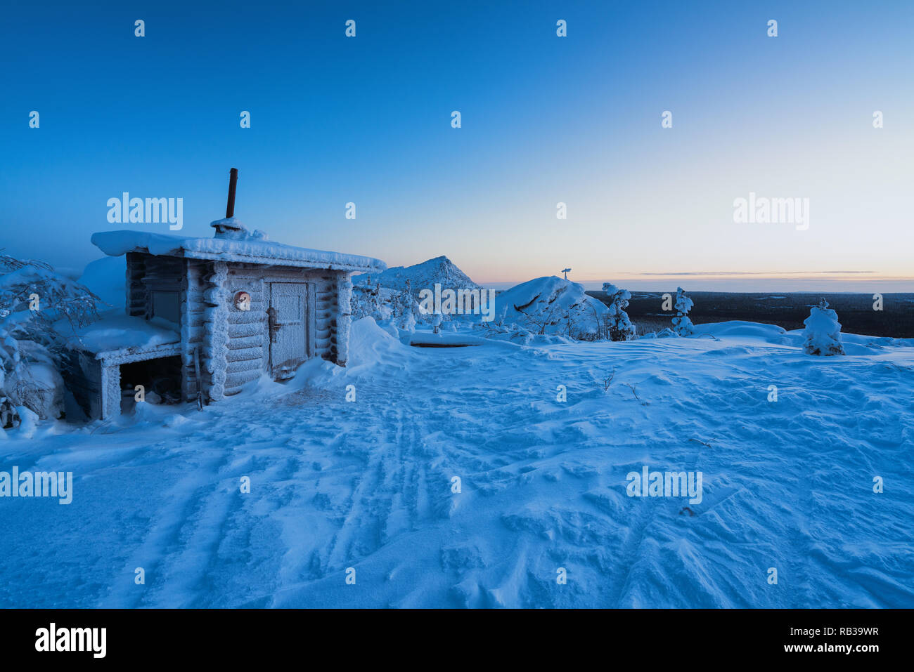 At Korvatunturi fjell, Lapland, Finland, Europe Stock Photo