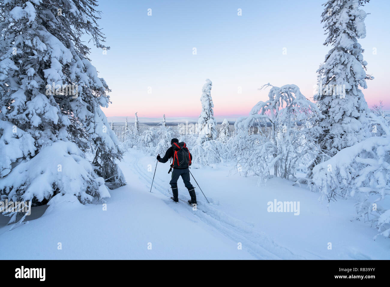 At Korvatunturi fjell, Lapland, Finland, Europe Stock Photo