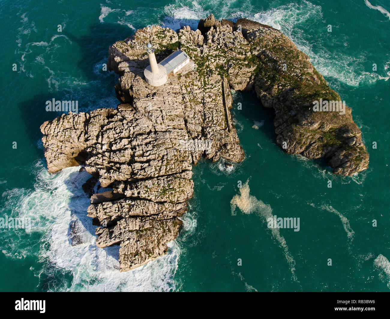 Mouro island, Santander, Cantabria, Spain Stock Photo