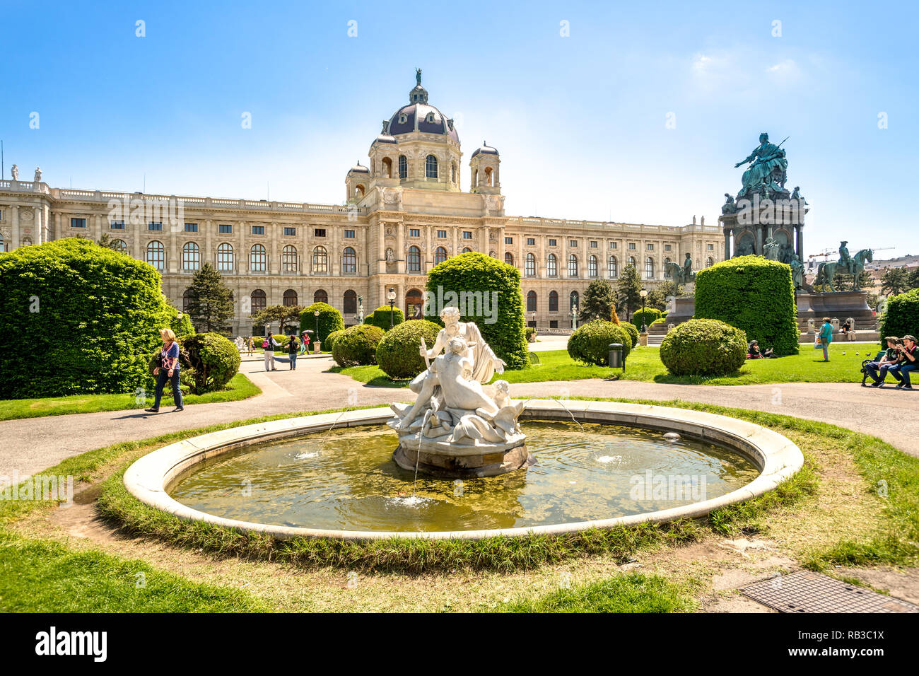 Maria Theresia Square, Vienna, Austria Stock Photo