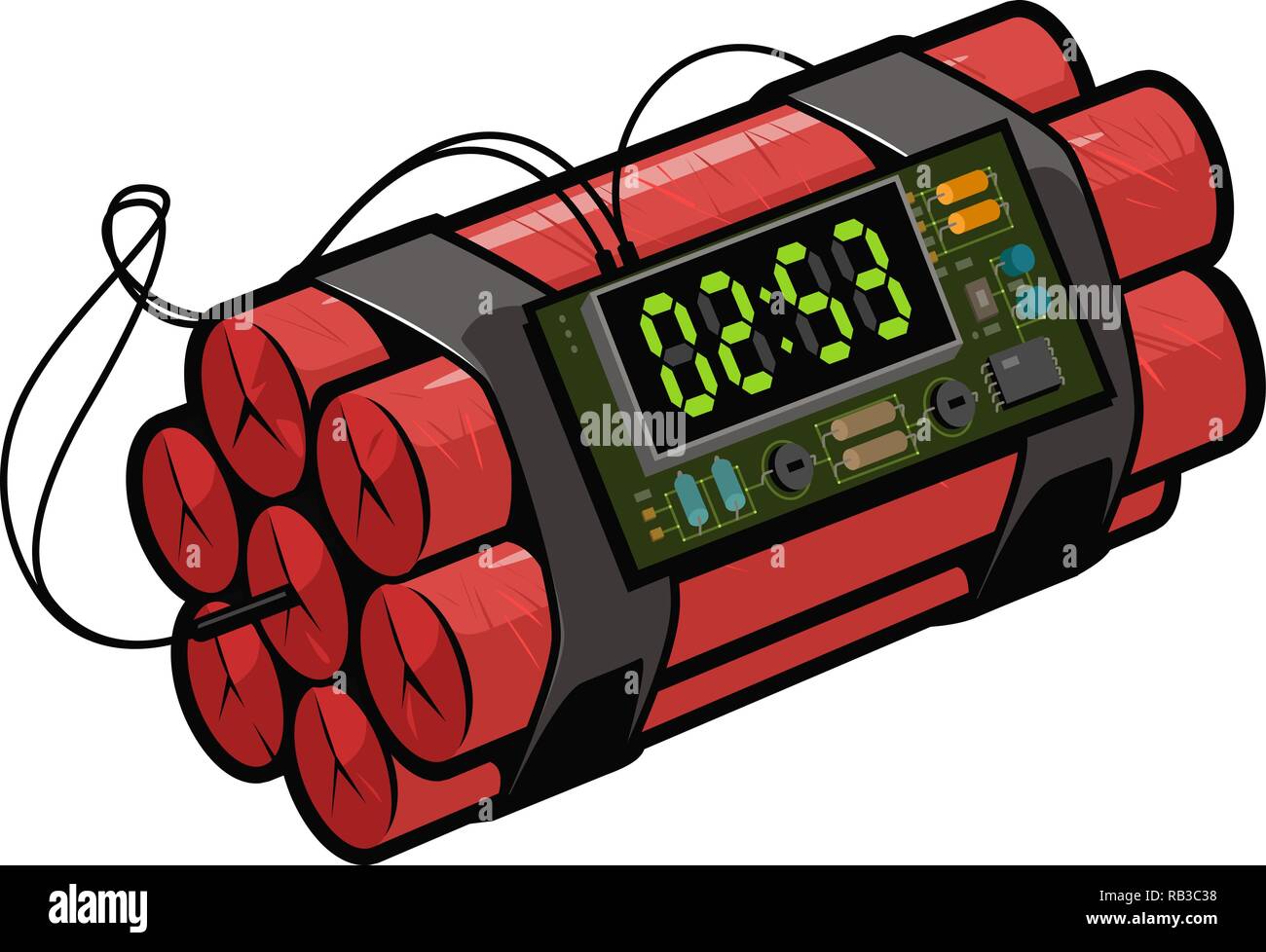 Dynamite time bomb. Retro pop art style. Cartoon comic vector illustration Stock Vector