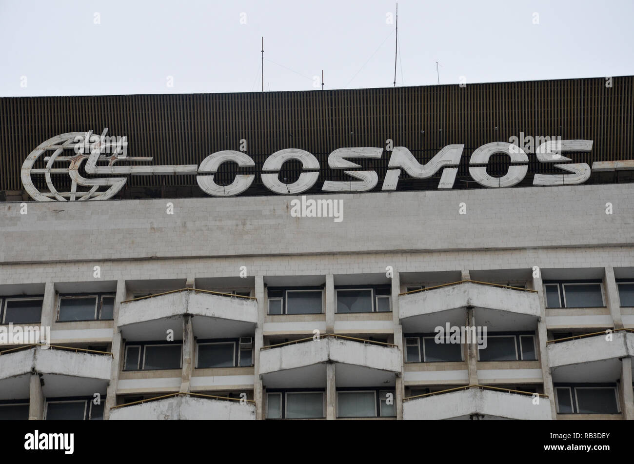 Hotel Cosmos, Chisinau (Kishinev), Republic of Moldova, November 2018 Stock Photo