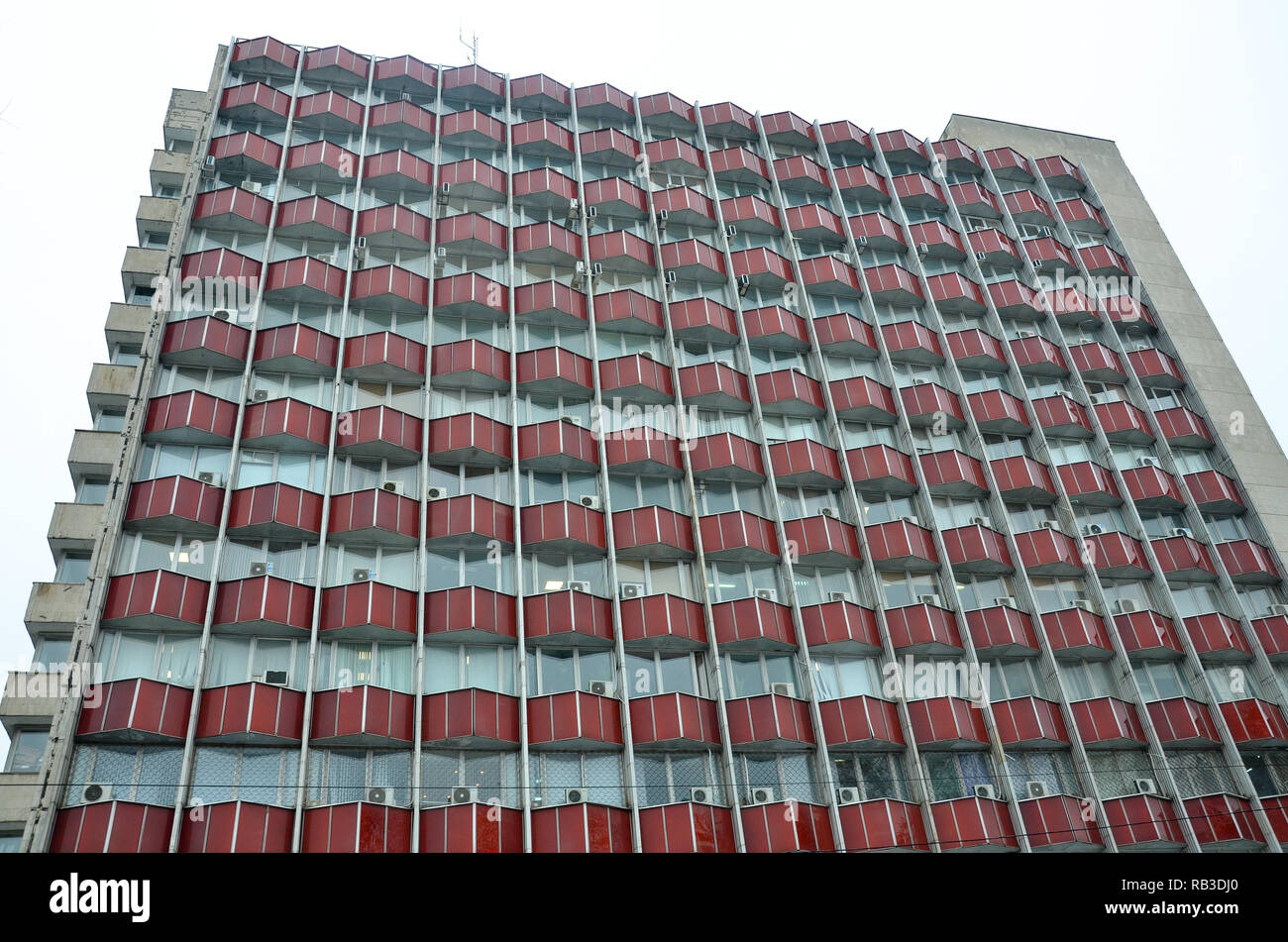 Logos-Pres building, Chisinau (Kishinev), Republic of Moldova, November 2018 Stock Photo
