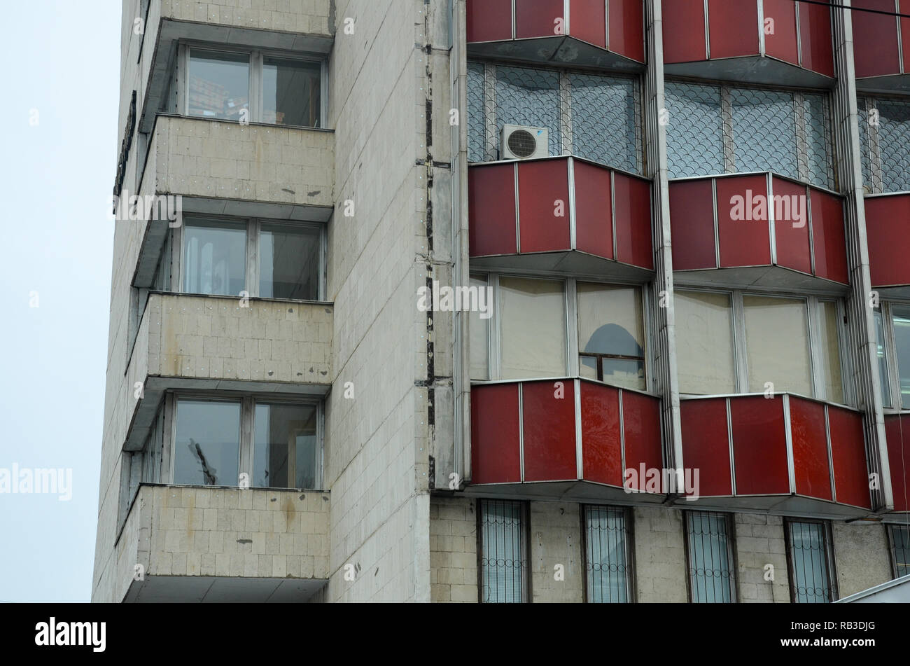 Logos-Pres building, Chisinau (Kishinev), Republic of Moldova, November 2018 Stock Photo