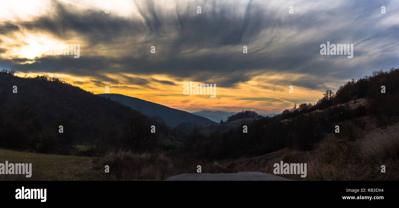 Dramatic twilight sky and clouds background hi-res stock photography ...