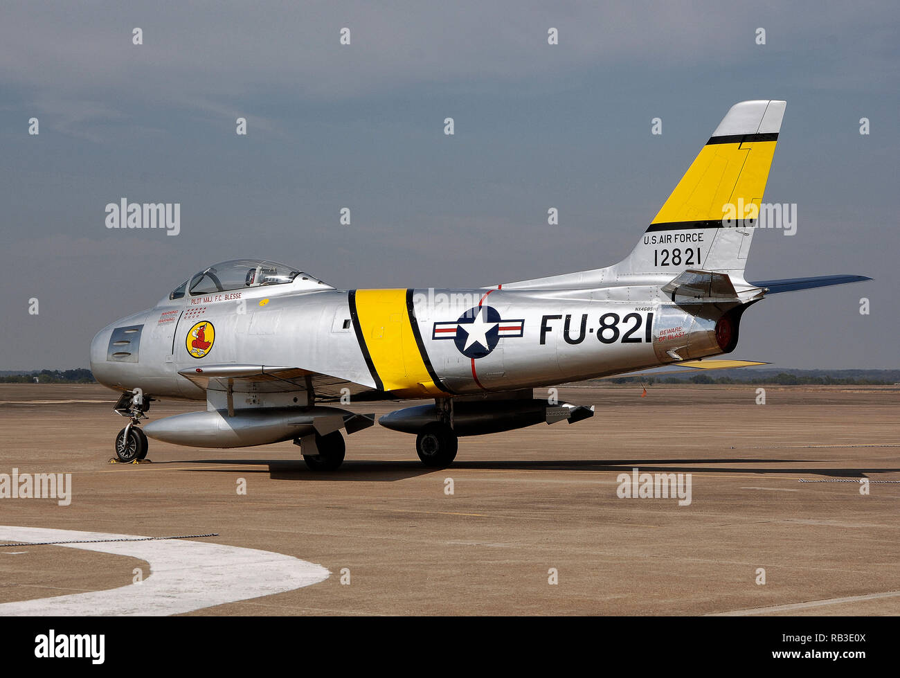 North American F-86 Saber Jet Fighter Stock Photo
