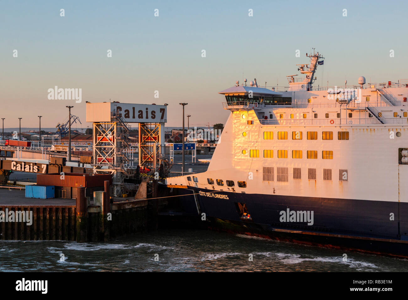 DFDS ferry in the Port of Calais, France, Europe Stock Photo - Alamy