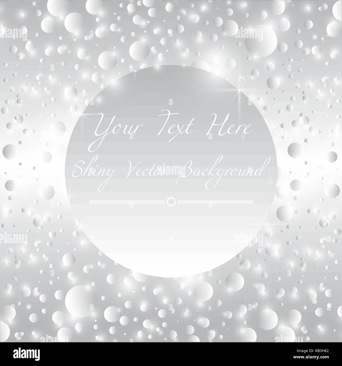 Shiny silver-white geometric round vector background for web and print ...