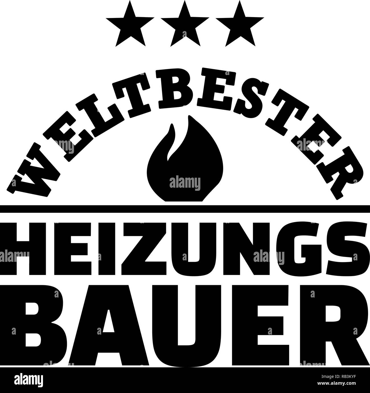 Worlds best heating constructor german Stock Vector