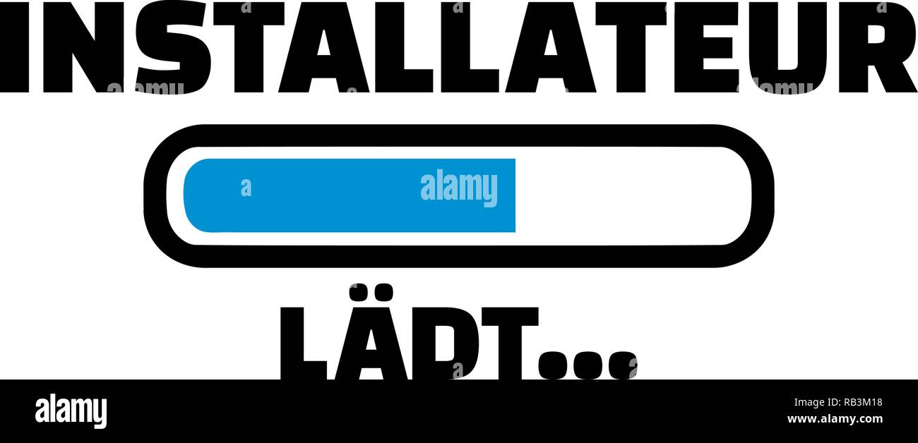 Installer loading bar german black Stock Vector Image & Art - Alamy