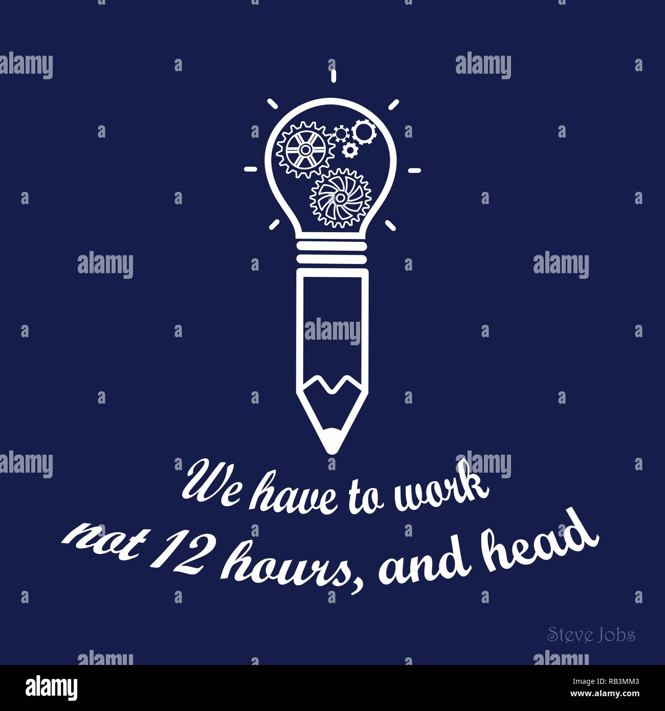 Idea, concept, notion, thought, message, insight, lettering, Steve Jobs ...