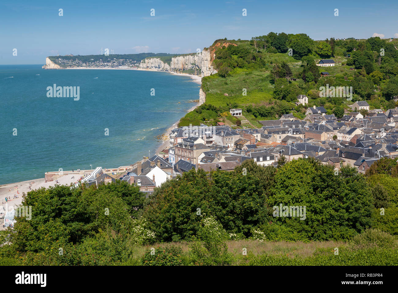 Felsenküste bei Yport in der Normandie, Frankreich Stock Photo