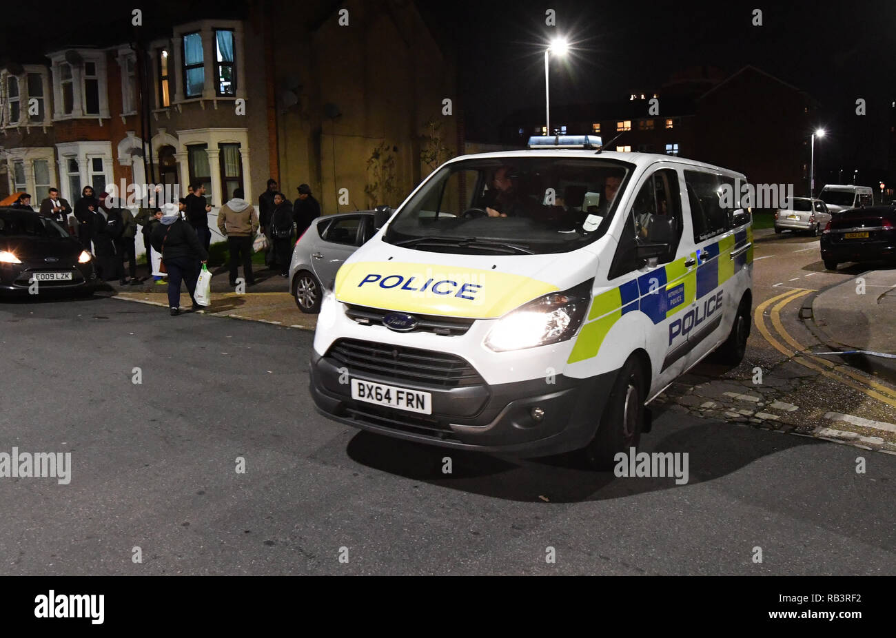 The scene in Hathaway Crescent, Newham, east London, before news that 17 month old Maria Tudorica, who went missing after a thief stole the car she was sitting inside in Newham, east London, has been found safe and well. Stock Photo