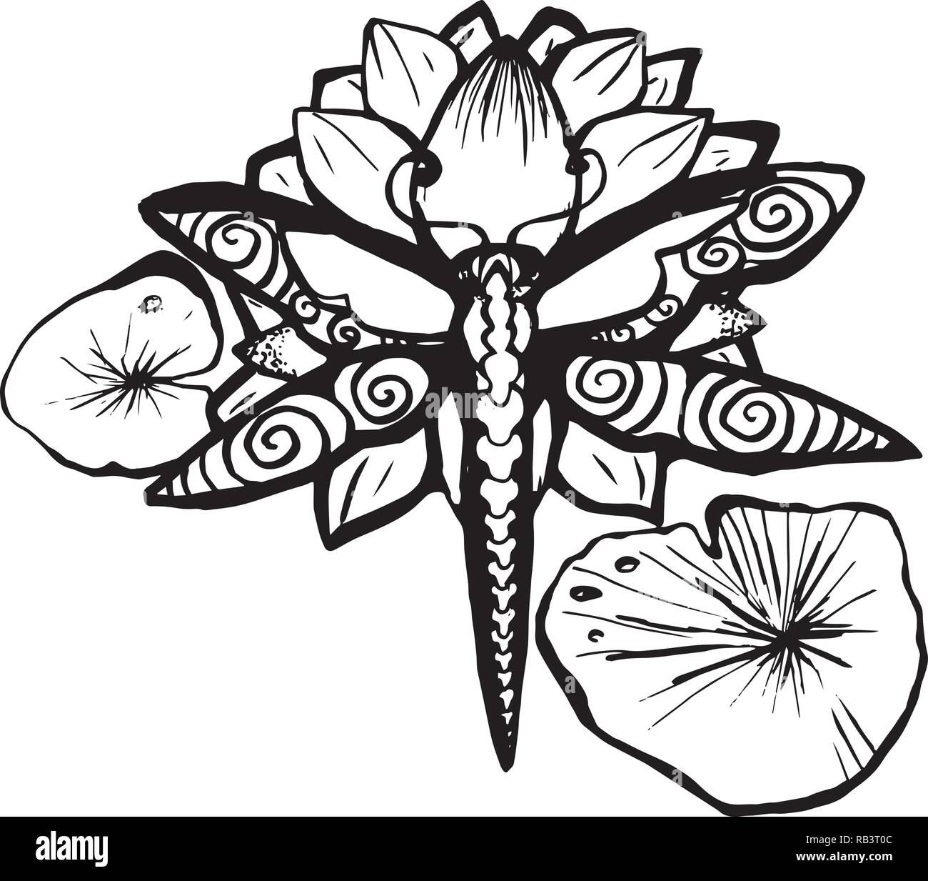 100 Dragonfly Lotus Tattoo Design png  jpg 2023