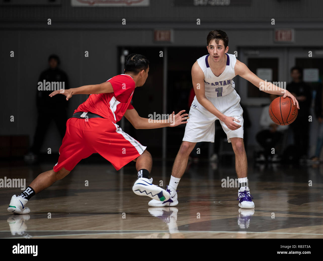 Basketball action Vallejo vs. Spring Creek High School in Palo Cedro ...