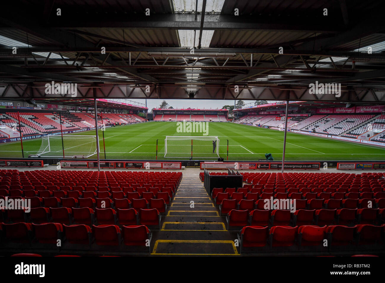 5th January 2019, Dean Court, Bournemouth, England; The Emirates FA Cup, 3rd Round, Bournemouth vs Brighton ;  Vitality Stadium before KO  Credit: Phil Westlake/News Images   English Football League images are subject to DataCo Licence Stock Photo