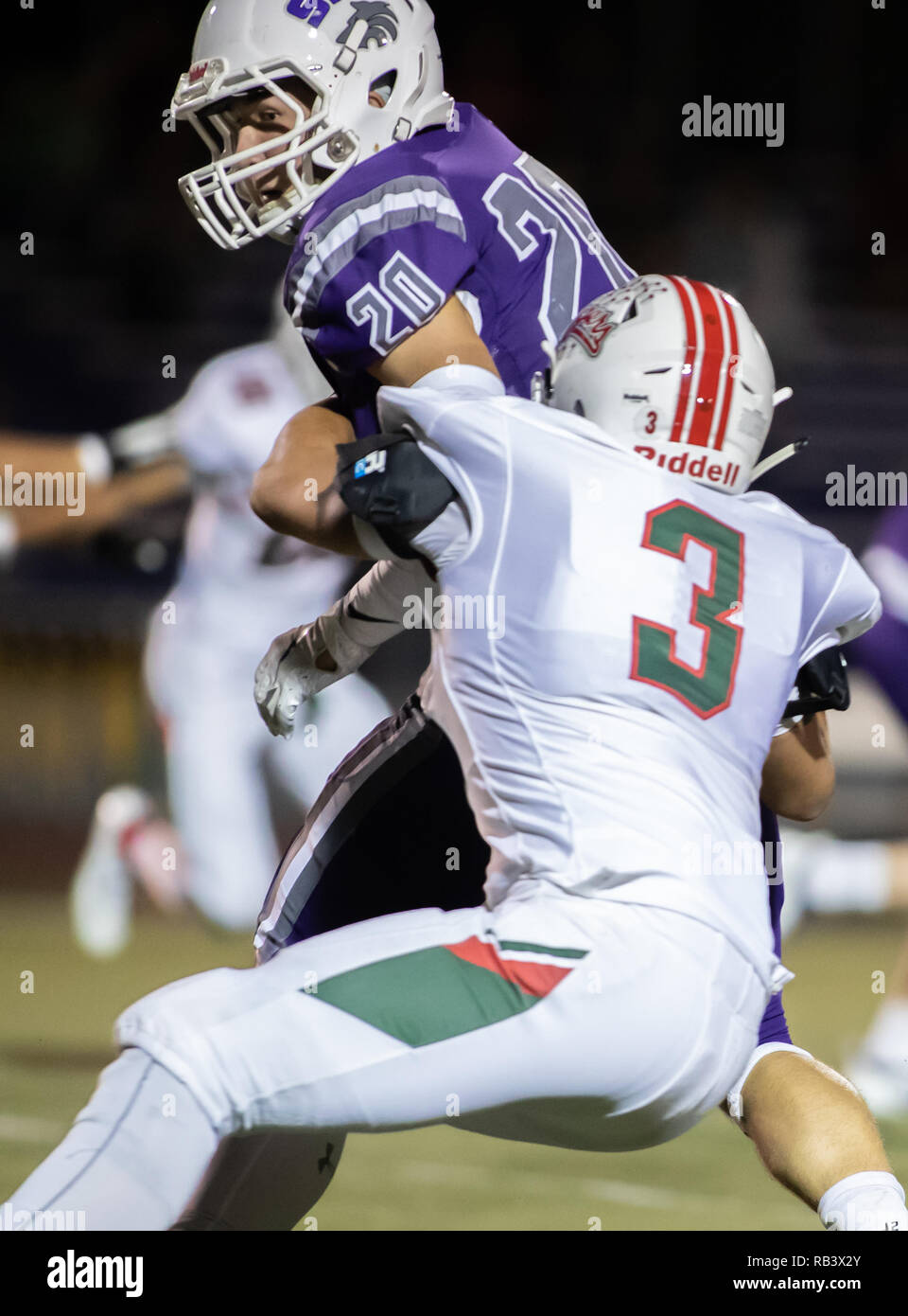 Varsity football action with Eureka vs, Shasta High School in Redding ...
