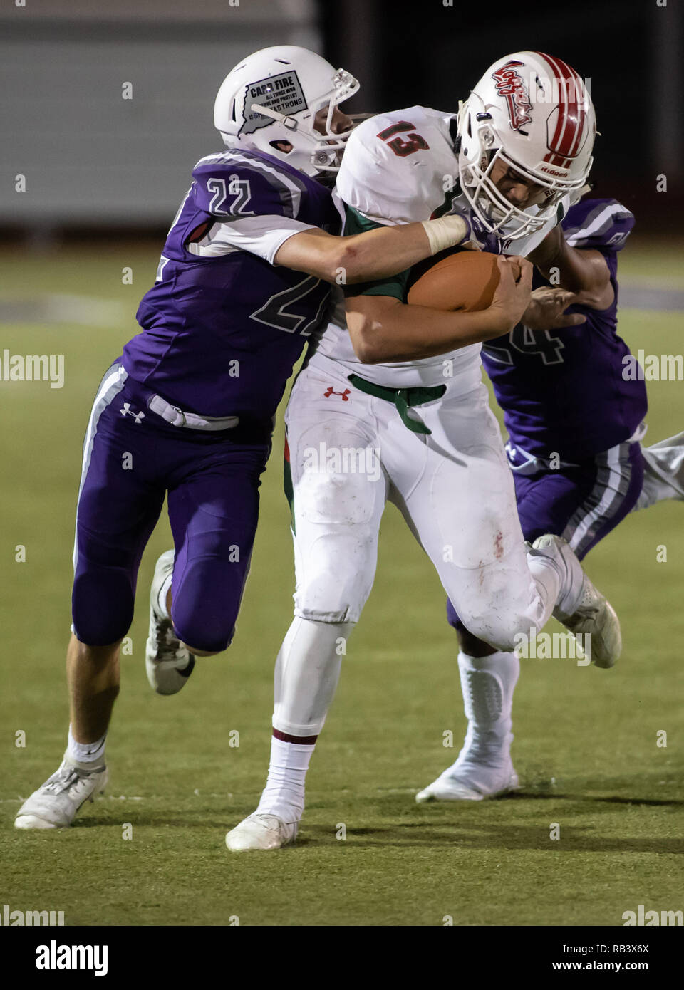 Varsity football action with Eureka vs, Shasta High School in Redding ...