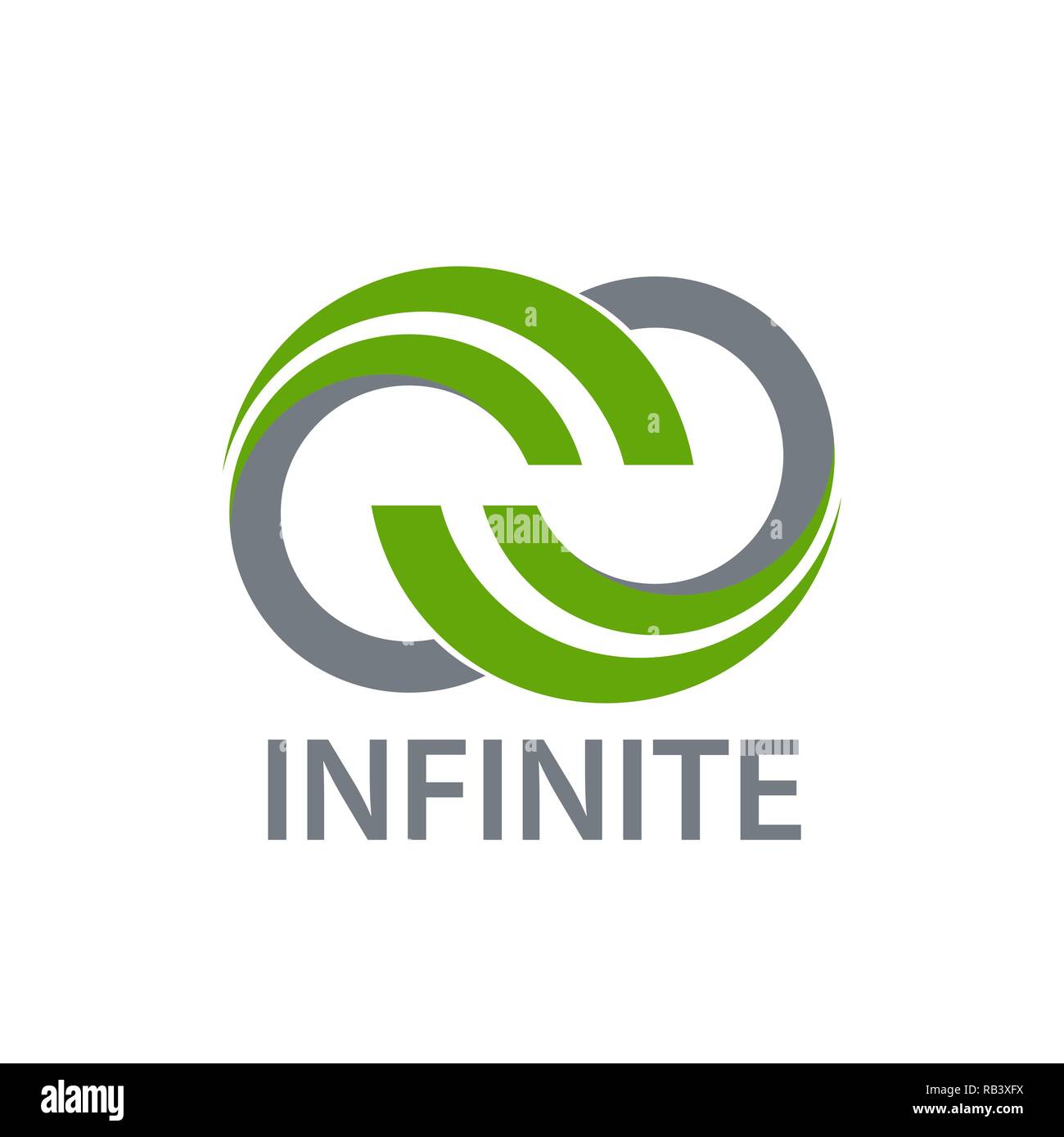 science nature green infinity logo concept design template idea Stock Vector