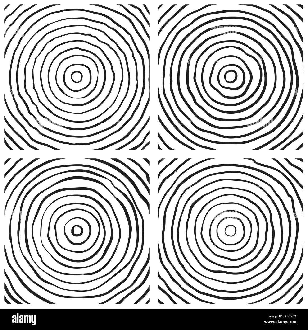 Vector tree rings background, topographic map background concept Stock