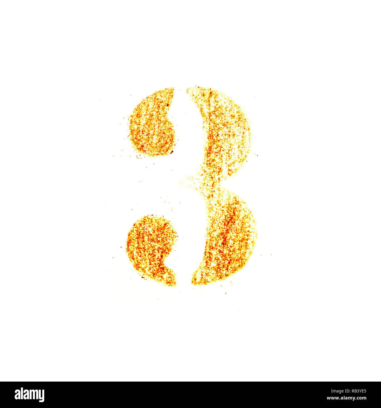 number , Hand drawn by color pencil Stock Photo - Alamy