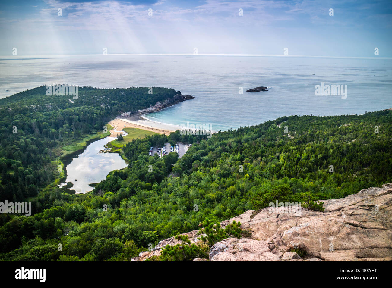 The Beehive Cliff Trail in Acadia National Park, Maine Stock Photo Alamy
