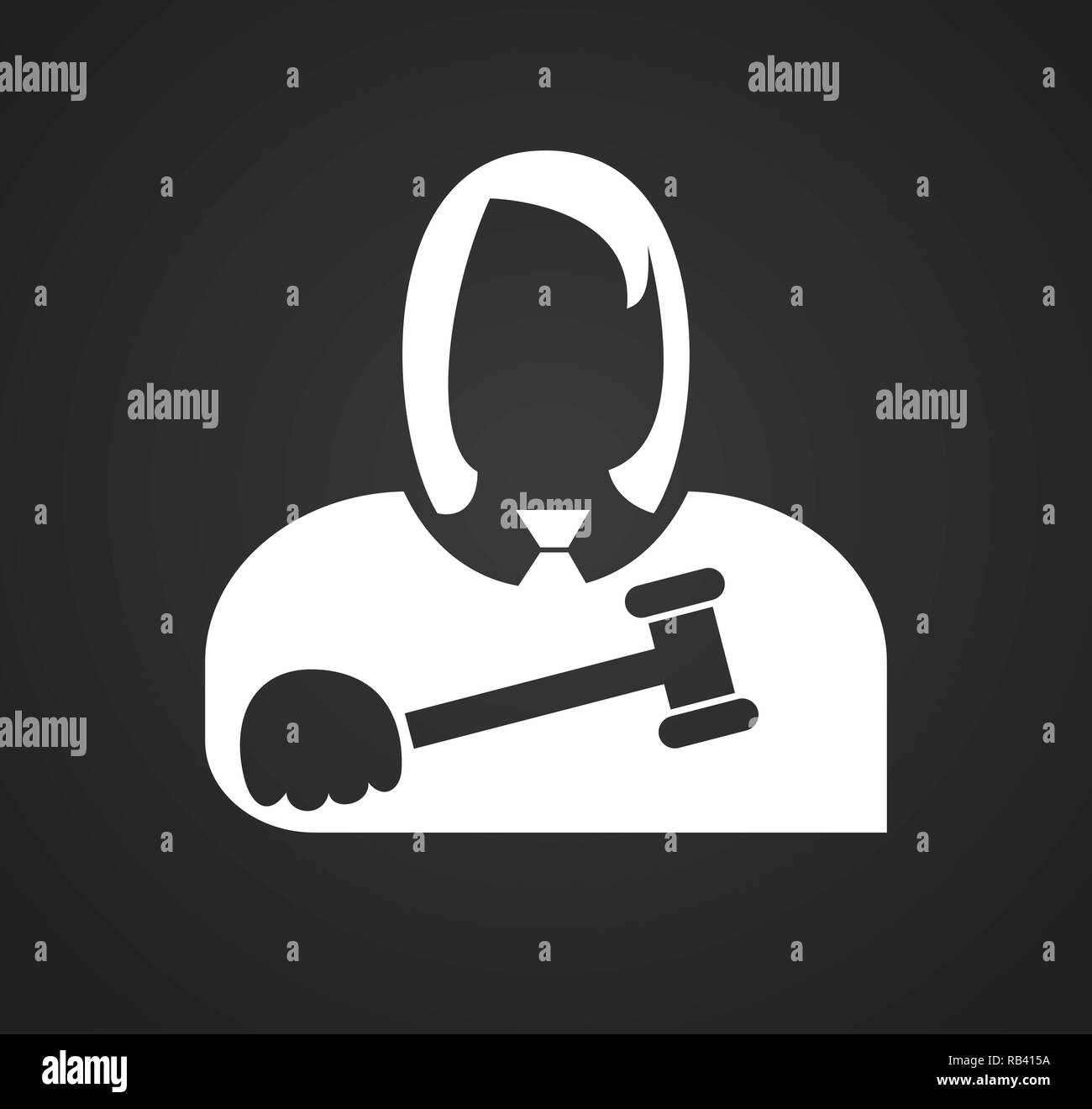 Judge icon on black background for graphic and web design, Modern ...