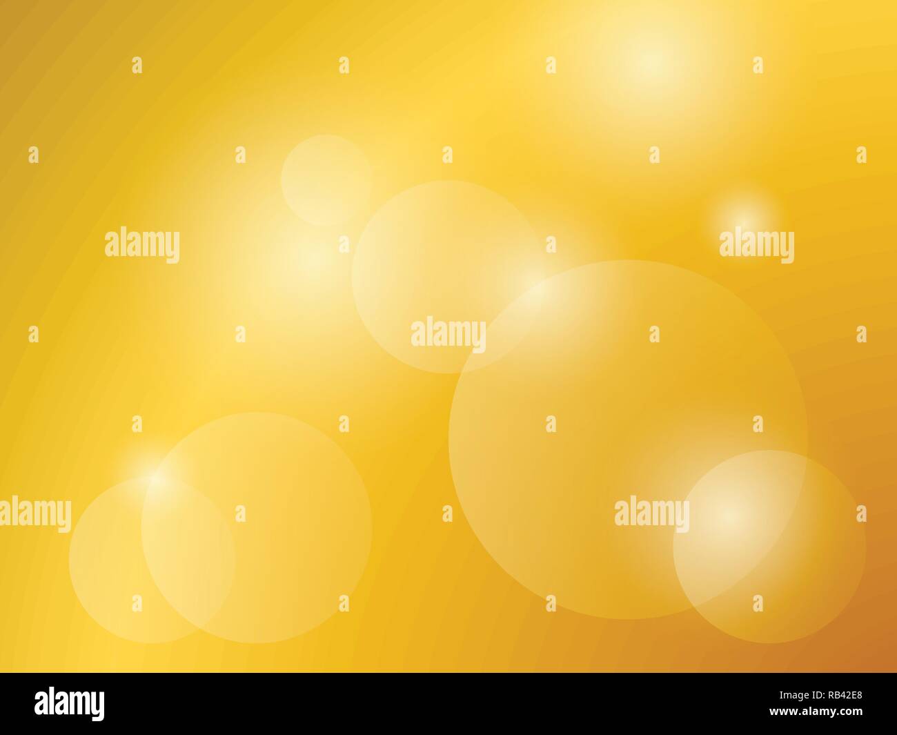 Abstract light background. Bokeh effect. Light on golden gradient. Vector illustration Stock Vector