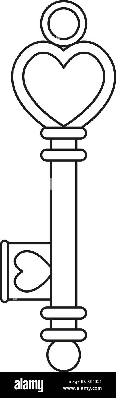 Line art black and white ornate key Stock Vector Image &amp; Art - Alamy