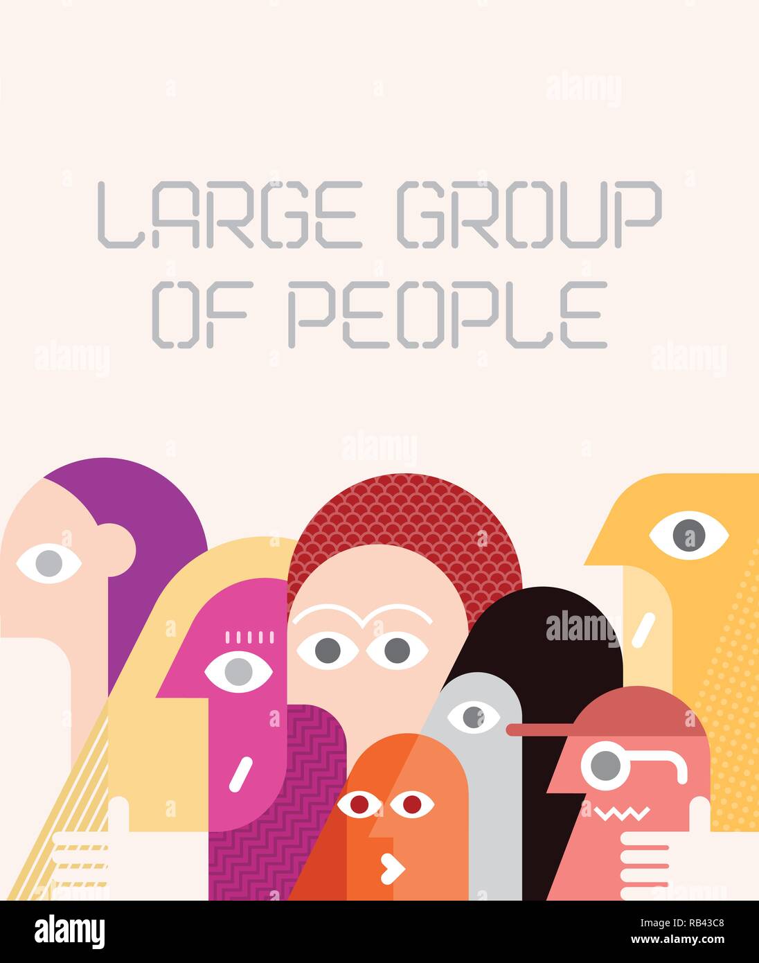 Large group of people vector illustration Stock Vector Image & Art - Alamy