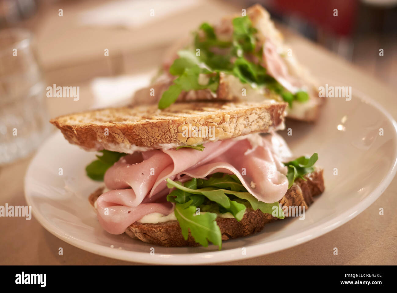 Sandwich with mortadella Stock Photo Alamy