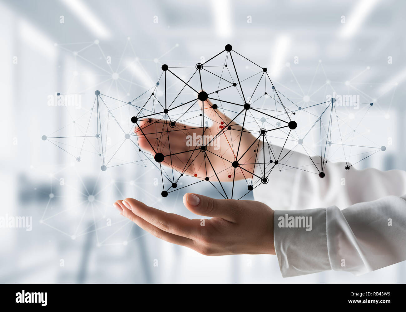 Wireless technologies as means of business communication Stock Photo