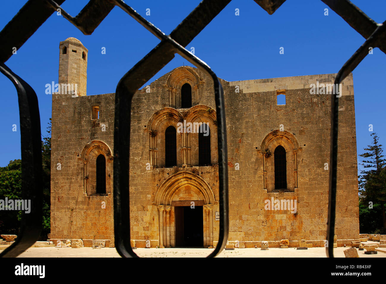 Ancient cathedral of Our Lady of Tortosa. Our Lady Crusader Cathedral in Tartous. Syria, Middle East Stock Photo