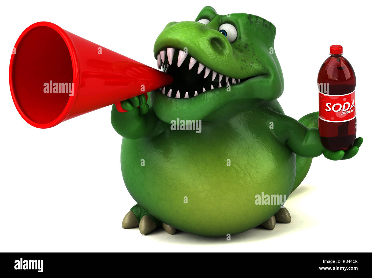 Fun dinosaur - 3D Illustration Stock Photo - Alamy