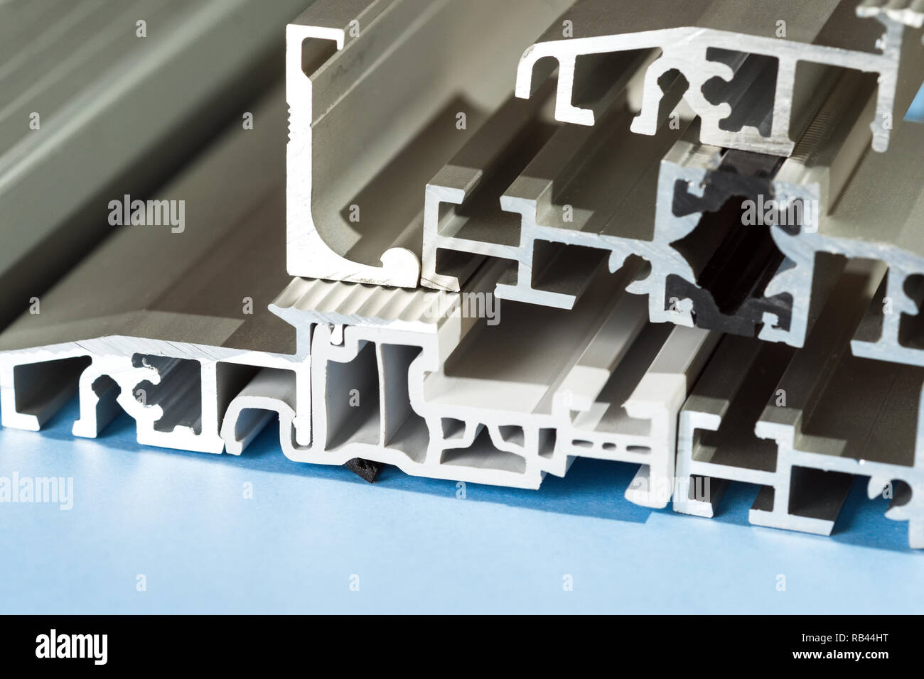 Aluminized Pvc Aluminium anodized profile pvc closeup Stock Photo - Alamy