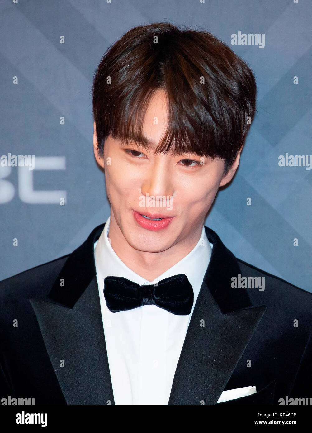 Jun U Kiss Dec 30 18 A South Korean Singer And Actor Jun Or Lee Jun Young Of The Boy Band U Kiss Attends A Red Carpet Event Of The 18 Mbc Drama Awards